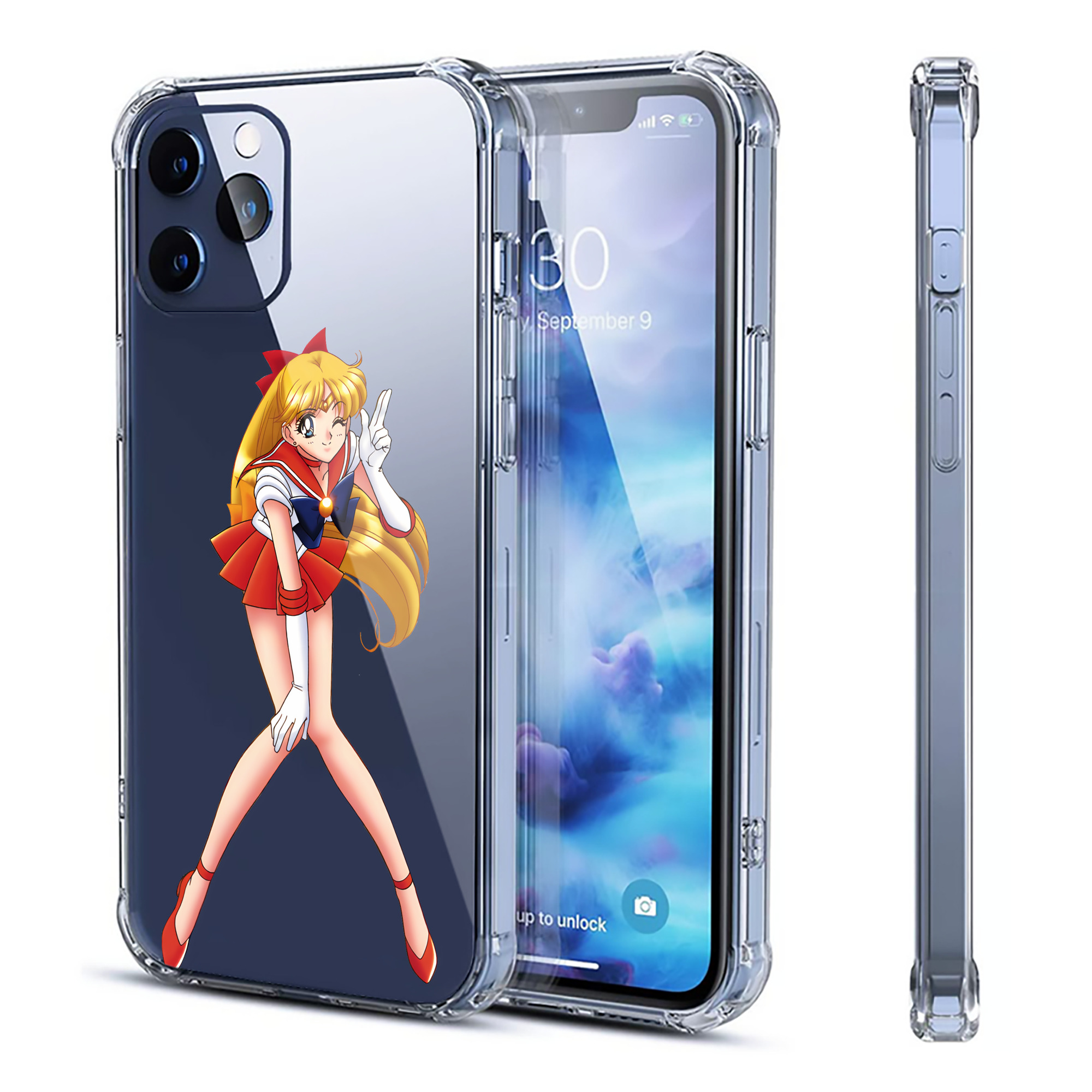 （画像用） 美少女戦士セーラームーン 愛野 美奈子 あいの みなこ Sailor Moon Aino Minako 【iPhone 12シリーズ対応】透明スマホケース（クリアソフトケース）